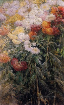 プティ・ジュヌヴィリエの菊の庭 印象派 ギュスターヴ・カイユボット 印象派の花 Oil Paintings